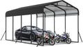 Robustes Metall Carport 12x20 FT für Autos und Boote, Komplettset mit verstärktem Stahldach und Rahmen